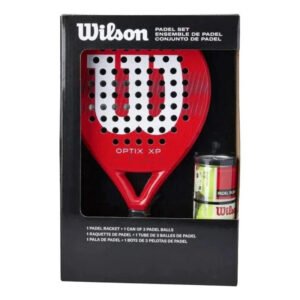 Pala Padel Wilson Optix Xp Incluye Pelotas Padel Rush Rojo