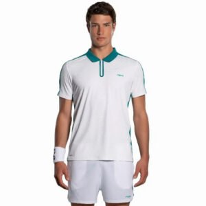 Camiseta Nox Polo Hombre Pro White/Ivy Green