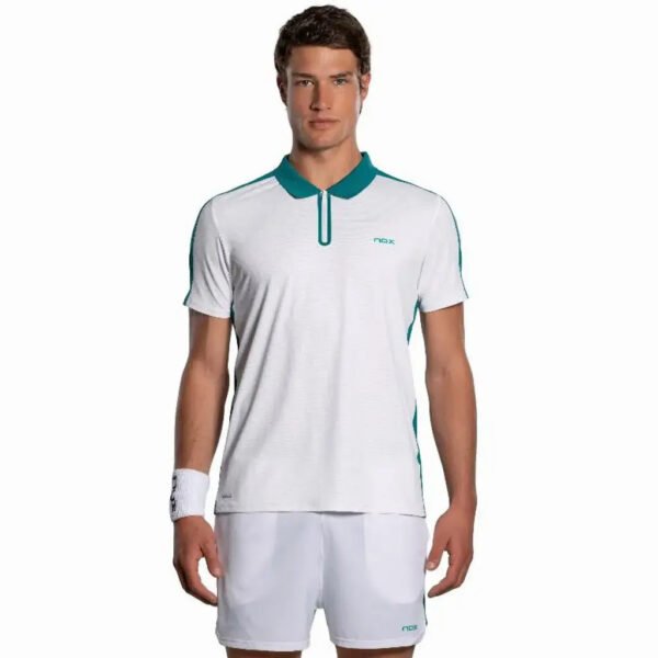 Camiseta Nox Polo Hombre Pro White/Ivy Green